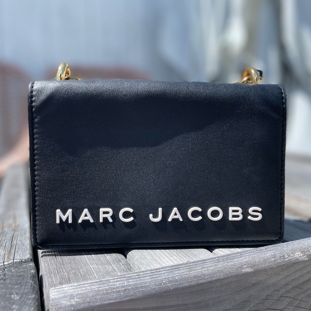 Marc Jacobs Logo Crossbody Bag Black - Picture 4 of 5